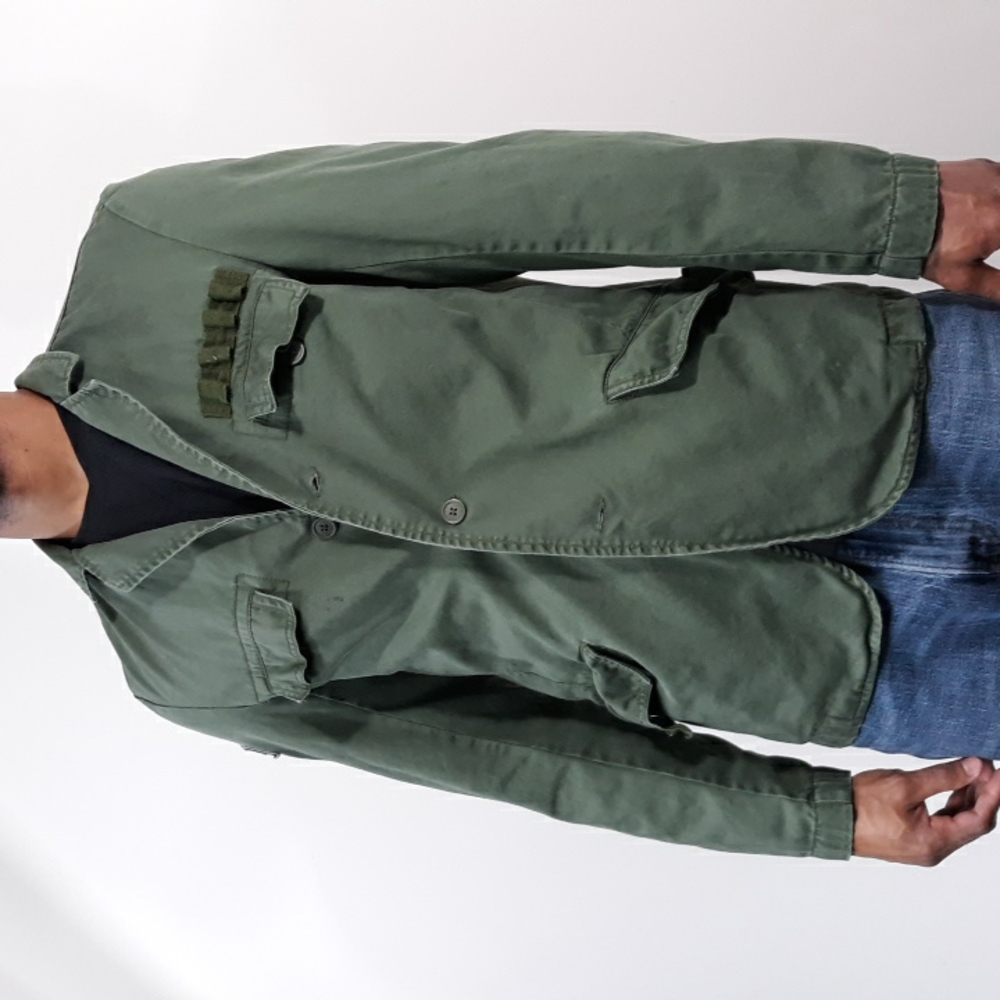 Tripp NYC Man Daang Goodman Sz S Green Military Utility Jacket